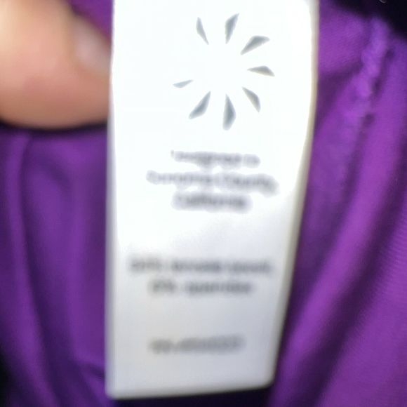 Athleta Purple Seaside Fold Over Knit Pencil Skirt Size MD Casual Comfy Pull-On - Picture 7 of 7